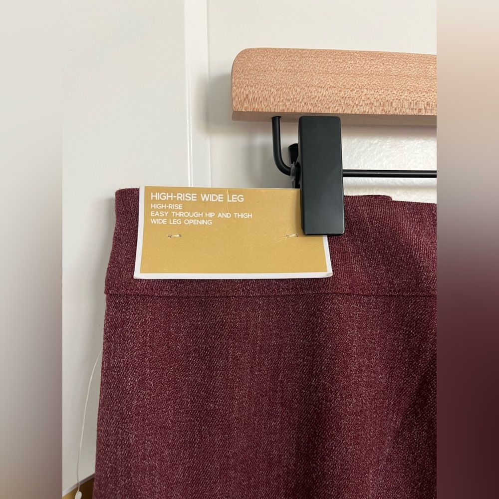 Michael Kors Burgundy Wide-Leg Sailor Pants - Picture 5 of 11